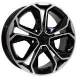 Alu kola AGT 16163, 16x6.5 5x114.3 ET40, černá + leštění