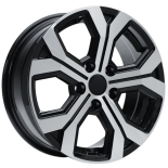 Alu kola AGT 16260, 16x6.5 5x114.3 ET40, černá + leštění