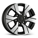 Alu kola AGT 16282, 16x6.5 6x120 ET50, černá matná + leštění (zátěžová)