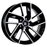 Alu kola AGT 17128, 17x7 5x100 ET40, černá + leštění
