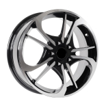 Alu kola AGT 17253, 17x6.5 5x114.3 ET50, černá + leštění