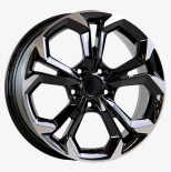 Alu kola AGT 17262, 17x7 5x114.3 ET40, černá + leštění