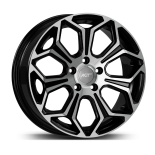 Alu kola AGT 17263, 17x7 5x114.3 ET38, černá + leštění