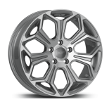 Alu kola AGT 17263, 17x7 5x114.3 ET38, stříbrná + leštění