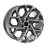 Alu kola AGT 18245, 18x8 6x120 ET45, šedivá + leštění (zátěžová)