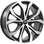 Alu kola ALUTEC W10, 20x9 5x120 ET43, černá matná + leštění (zátěžová)