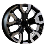 Alu kola Arceo DY1886, 16x6.5 5x114.3 ET35, černá + leštěný límec