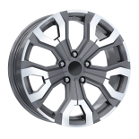 Alu kola Arceo DY1887, 17x7 5x114.3 ET35, šedivá + leštěný límec