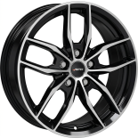 Alu kola AUTEC BAVARIS, 16x7 5x112 ET47, černá lesklá + leštění