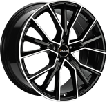 Alu kola AVUS VELGEN AF18, 19x8.5 5x112 ET40, černá lesklá + leštění