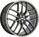 Alu kola BBS CC-R, 20x9.5 5x112 ET48, šedivá + leštění