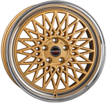 Alu kola BORBET B, 17x8 5x120 ET35, zlatá + leštění