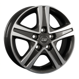 Alu kola BORBET CWD, 16x6 5x130 ET68, tmavě šedivá + leštění (zátěžová)