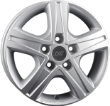 Alu kola BORBET CWD, 16x6.5 5x114.3 ET45, stříbrná (zátěžová)