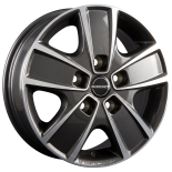 Alu kola BORBET CWG, 16x6 5x130 ET68, tmavě šedivá + leštění (zátěžová)
