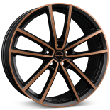 Alu kola BORBET W, 18x8 5x112 ET48, černá + měděná barva leštění