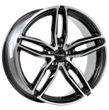 Alu kola CARMANI CA13, 18x8 5x114.3 ET45, černá + leštění