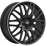 Alu kola CMS C25, 19x8.5 5x114.3 ET40, černá lesklá + leštěný límec (zátěžová)