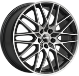 Alu kola CMS C25, 19x8.5 5x114.3 ET40, černá + leštění (zátěžová)