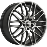 Alu kola CMS C25, 20x8.5 5x112 ET29, černá + leštění (zátěžová)