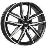 Alu kola CMS C28, 17x7 5x100 ET40, černá lesklá + leštění