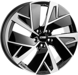 Alu kola CMS C32-AERO, 19x7.5 5x108 ET47, černá lesklá + leštění (zátěžová)