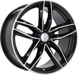 Alu kola DIVERSEN , 17x7.5 5x100 ET40, černá lesklá + leštění