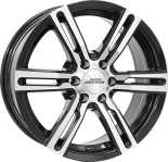 Alu kola INTER ACTION KARGIN 6, 16x6.5 6x120 ET50, černá lesklá + leštění (zátěžová)