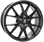 Alu kola IT WHEELS 2 KIRA, 17x7 4x100 ET40, černá lesklá + leštěný límec