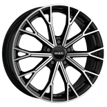 Alu kola MAK ASPHALT, 19x8 5x108 ET42, černá lesklá + leštění (zátěžová)