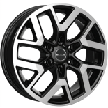 Alu kola MAK GRAVEL, 16x6.5 6x120 ET50, černá lesklá + leštění (zátěžová)
