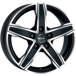 Alu kola MAK KING 5, 17x7.5 5x118 ET55, černá matná + leštění (zátěžová)
