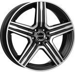 Alu kola MAK LEWIS, 20x8 5x112 ET40, černá lesklá + leštění (zátěžová)