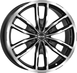 Alu kola MAK PEAK, 17x7.5 6x130 ET55, černá lesklá + leštění (zátěžová)