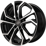 Alu kola MiM ESIS, 17x7.5 5x108 ET45, černá + leštění