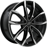 Alu kola MiM EVO001, 16x6.5 4x108 ET30, černá + leštění