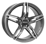 Alu kola MONACO WHEELS GP1, 19x8 5x112 ET45, šedivá + leštění