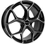 Alu kola MONACO WHEELS GP16, 20x8 5x112 ET44, černá lesklá + leštění