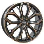 Alu kola MONACO WHEELS GPC17, 20x8.5 5x112 ET43, černá + měděná barva leštění (zátěžová)