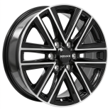 Alu kola MONACO WHEELS VT1, 17x6.5 6x120 ET49, černá lesklá + leštění (zátěžová)