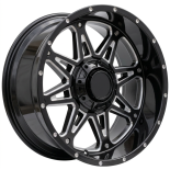 Alu kola Racing Line 1109A, 20x10 12x135 ET-12, černá lesklá (zátěžová)