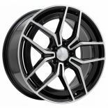Alu kola Racing Line 3S1034, 19x9 5x112 ET49, černá + leštění (zátěžová)