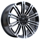 Alu kola Racing Line 3S1066, 24x9.5 5x120 ET45, černá + leštění (zátěžová)