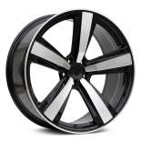 Alu kola Racing Line 3S1239, 21x10 5x112 ET19, černá + leštění (zátěžová)