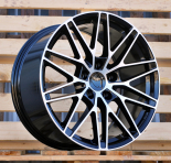 Alu kola Racing Line 3S1324, 20x7.5 5x130 ET32, černá + leštění (zátěžová)