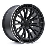 Alu kola Racing Line 3S1384, 19x8.5 5x112 ET40, černá matná + leštěný límec (zátěžová)