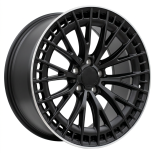 Alu kola Racing Line 3S1384, 20x9.5 5x112 ET43, černá matná + leštěný límec