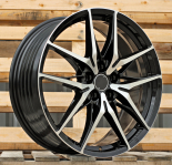 Alu kola Racing Line 3S1405, 18x7 5x114.3 ET50, černá + leštění (zátěžová)