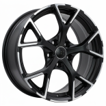 Alu kola Racing Line 3S5997, 18x8 5x112 ET40, černá matná + leštění
