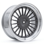Alu kola Racing Line 7307R, 17x9 5x120 ET15, šedivá + leštěný límec